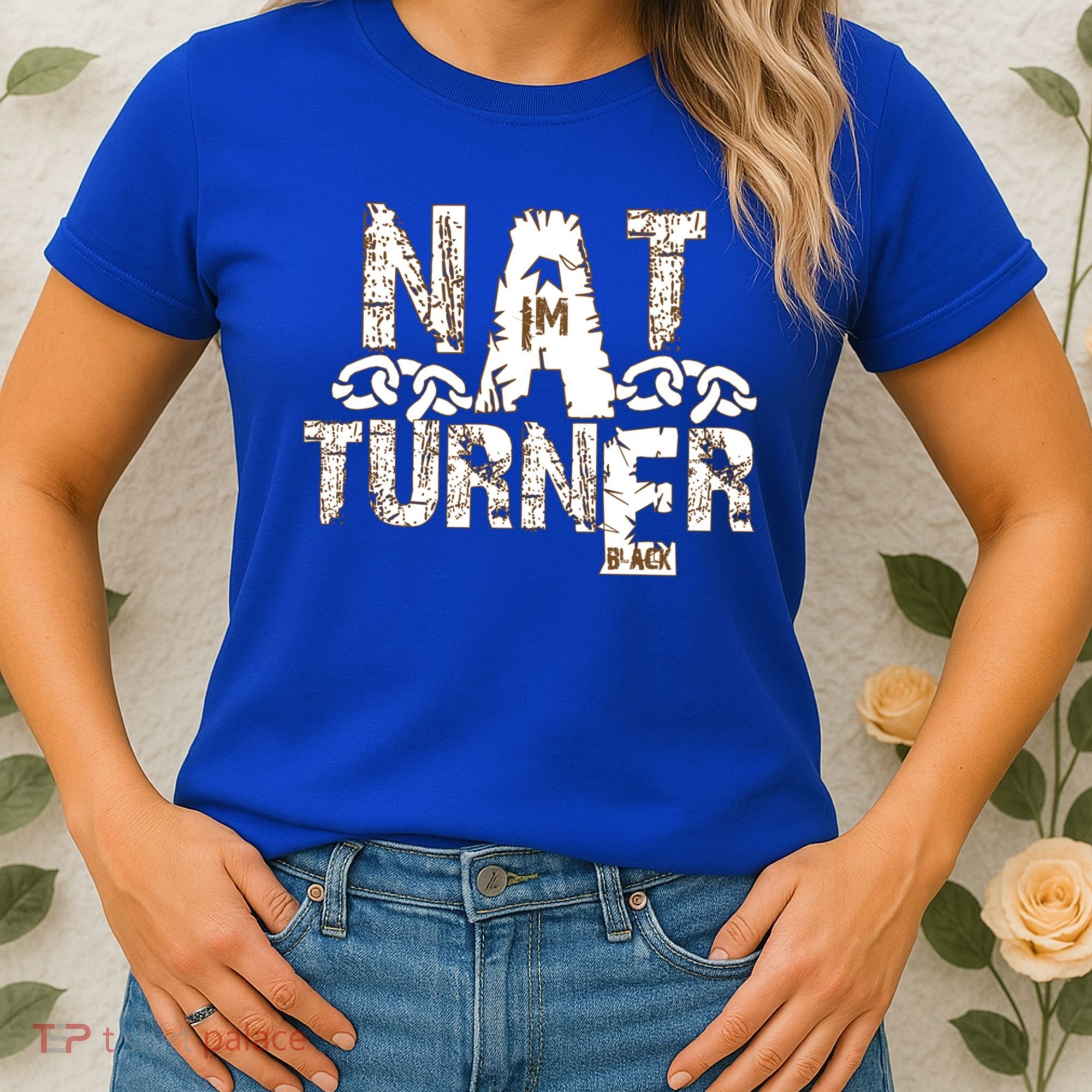 Historically Tee Nat Turner Cute Gift Blue Small Women's T-Shirt