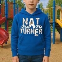 Historically Tee Nat Turner Cute Gift Blue Small Kids Hoodie thumb 2