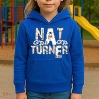 Historically Tee Nat Turner Cute Gift Blue Small Kids Hoodie thumb 3