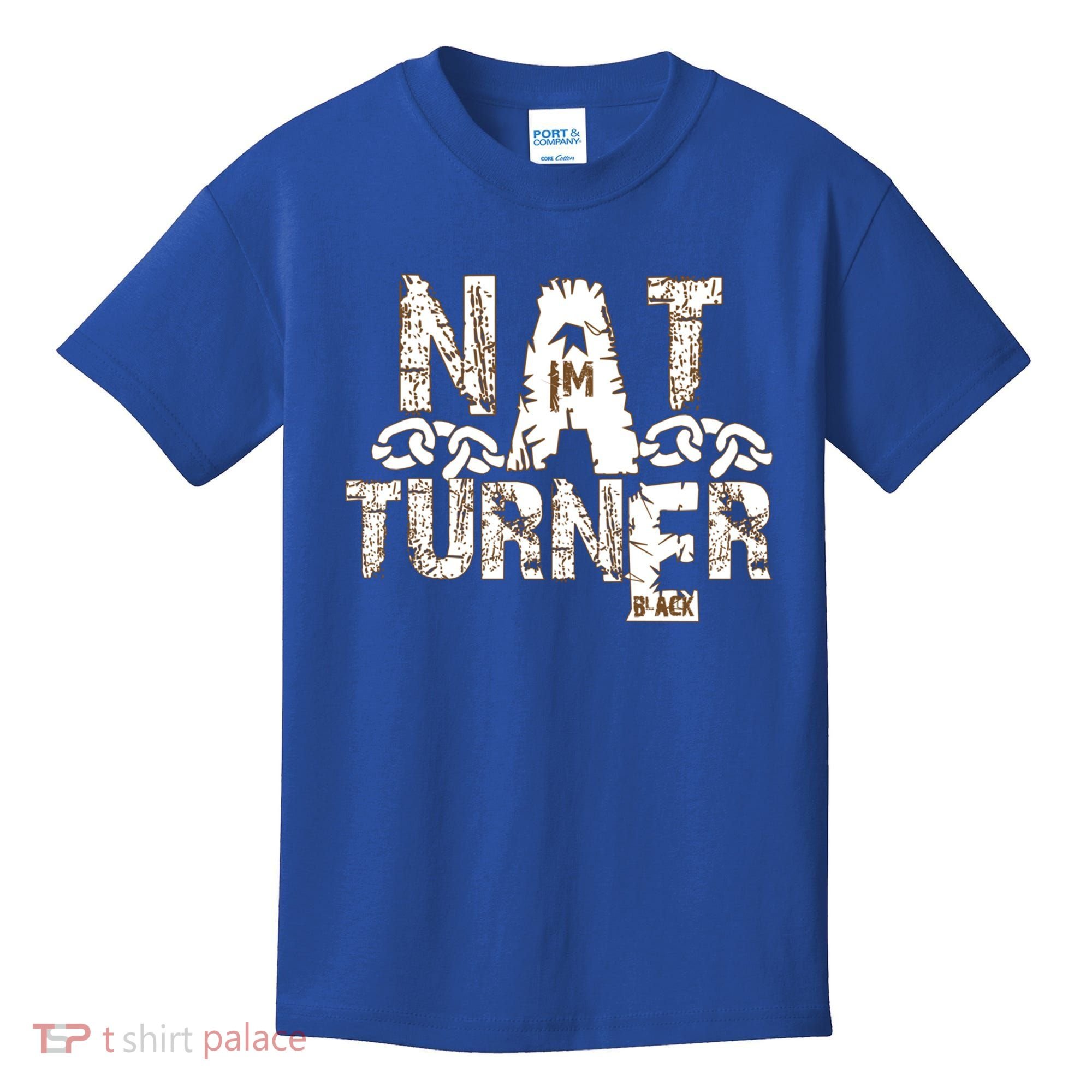 Historically Tee Nat Turner Cute Gift Blue Small Kids T-Shirt