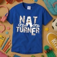 Historically Tee Nat Turner Cute Gift Blue Small Kids T-Shirt thumb 3