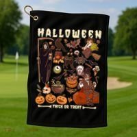 Halloween Trick Or Treat Golf Towel thumb 1