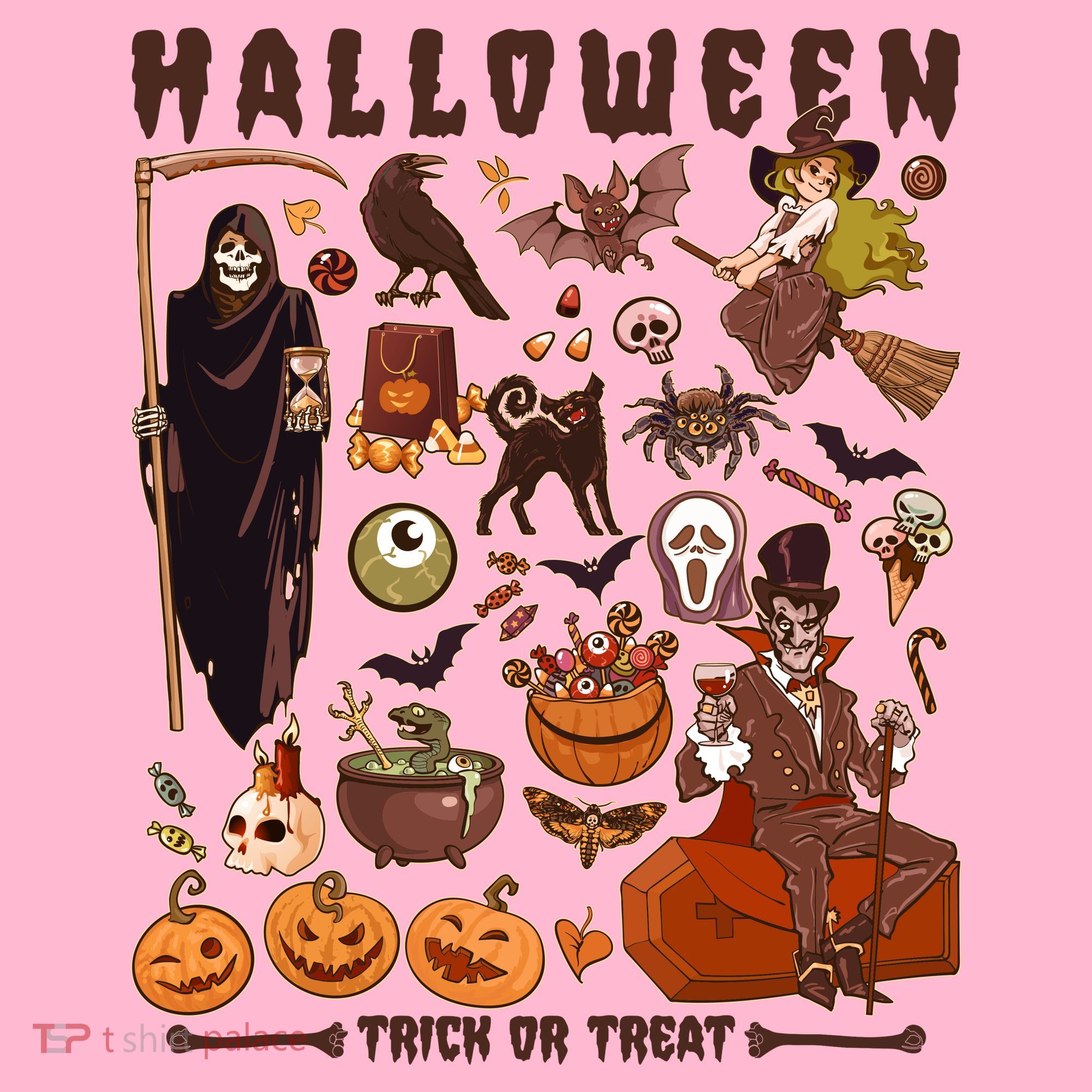 Halloween Trick Or Treat Toddler Hoodie