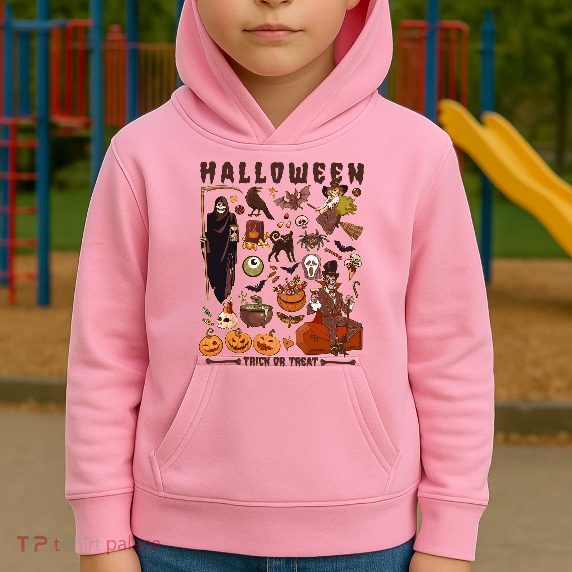 Halloween Trick Or Treat Kids Hoodie