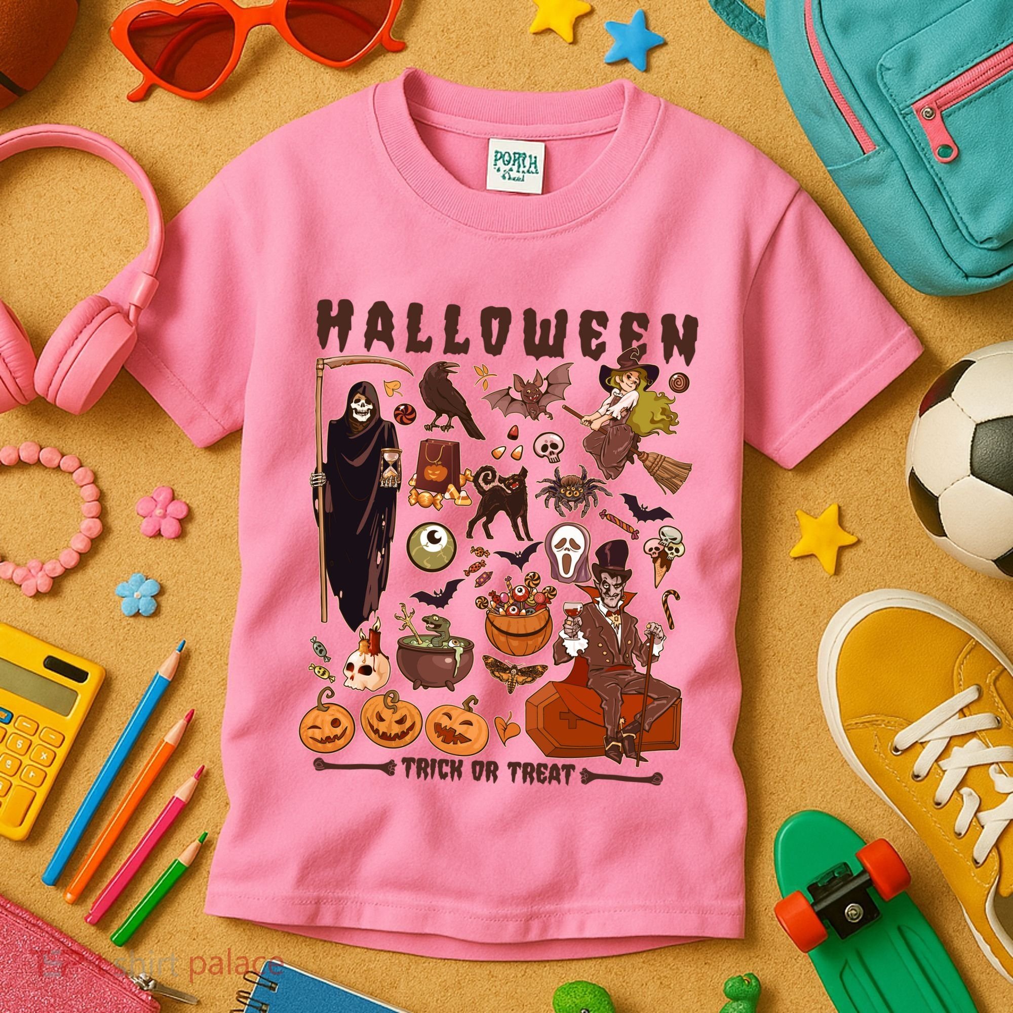 Halloween Trick Or Treat Kids T-Shirt