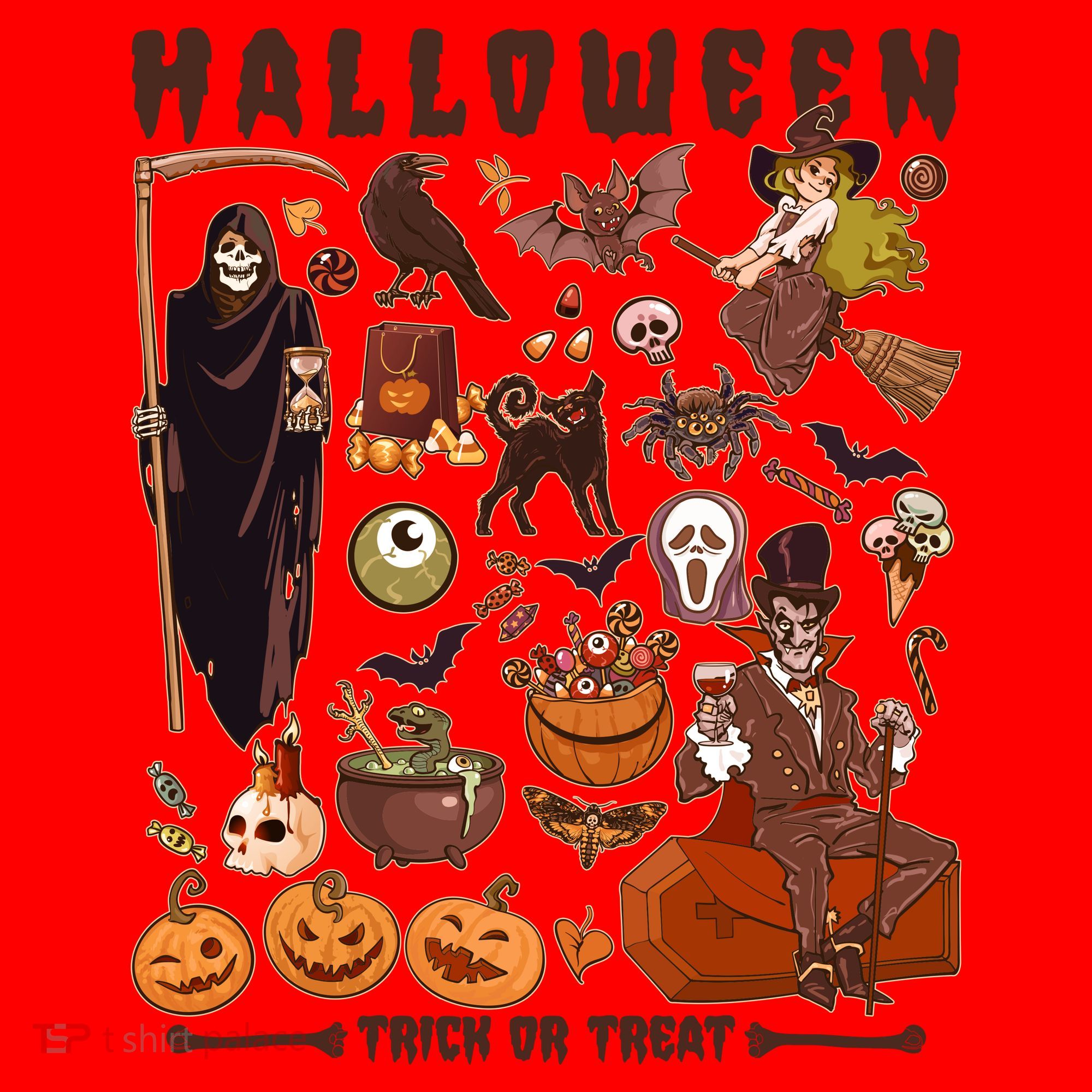 Halloween Trick Or Treat Santa Hat