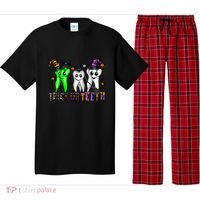 Halloween Trick Or Teeth Dentist Teeth Witch Dental Life Gift Pajama Set thumb 0
