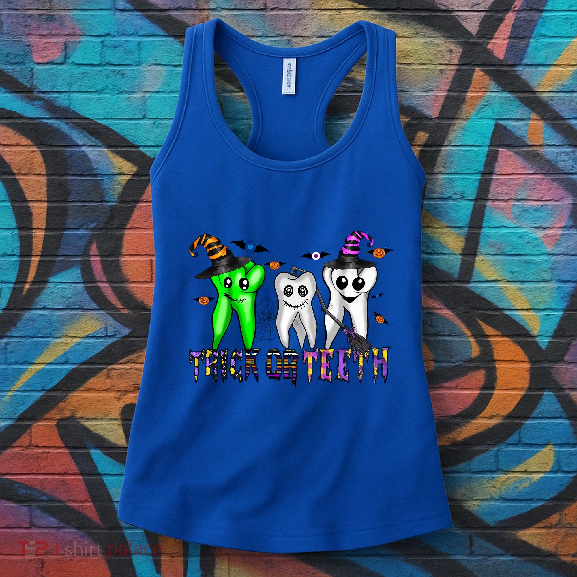 Halloween Trick Or Teeth Dentist Teeth Witch Dental Life Gift Women's Tank Top