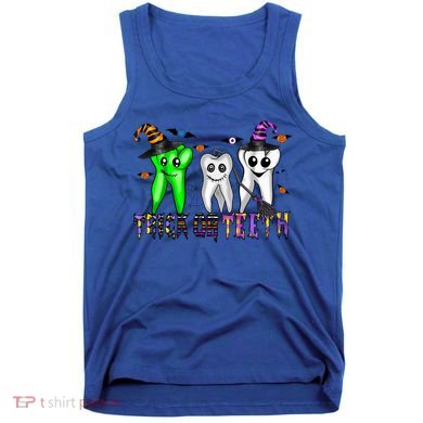 Halloween Trick Or Teeth Dentist Teeth Witch Dental Life Gift Tank Top