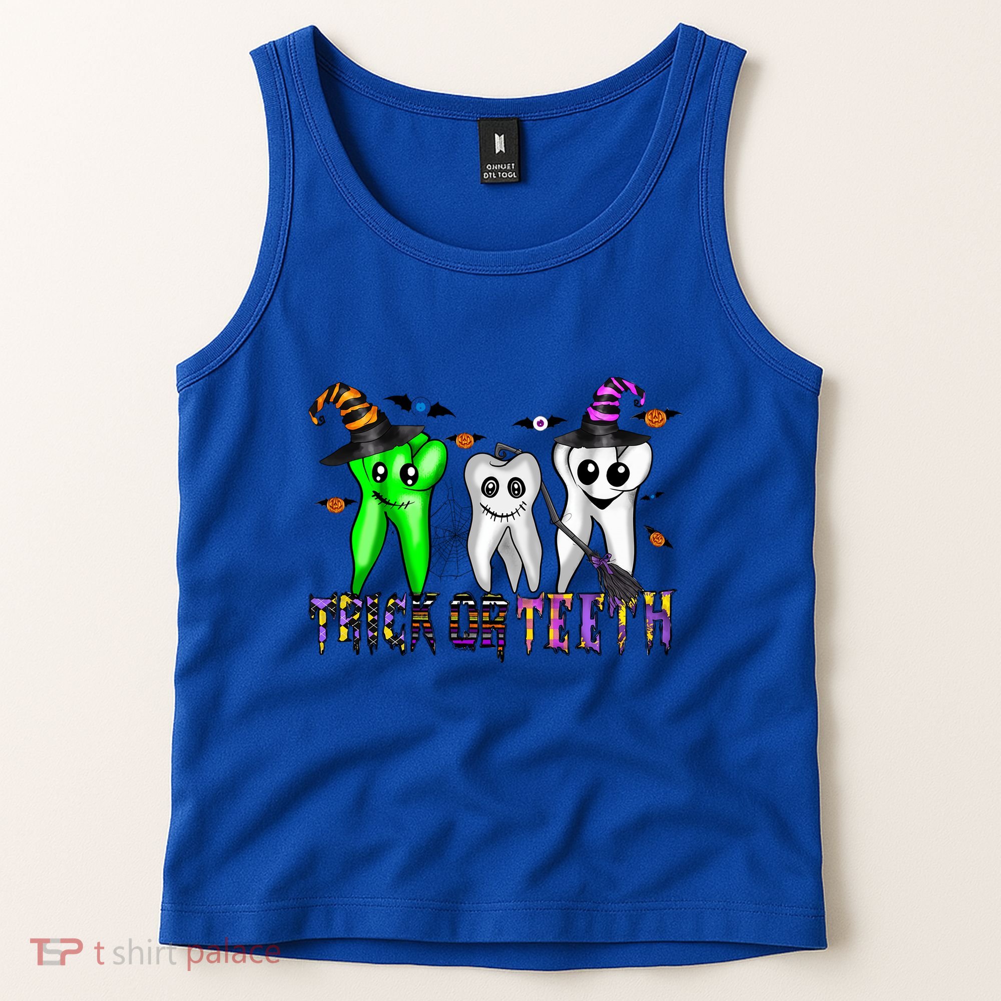 Halloween Trick Or Teeth Dentist Teeth Witch Dental Life Gift Tank Top