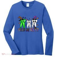 Halloween Trick Or Teeth Dentist Teeth Witch Dental Life Gift Women's Long Sleeve Shirt thumb 0