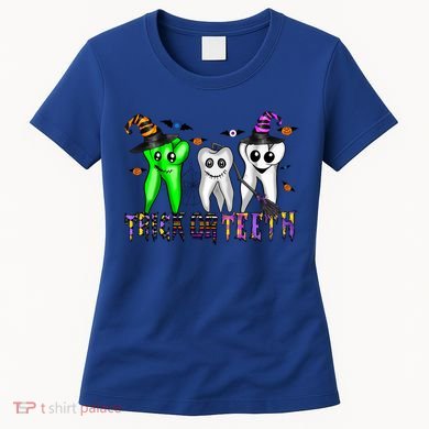Halloween Trick Or Teeth Dentist Teeth Witch Dental Life Gift Women's T-Shirt