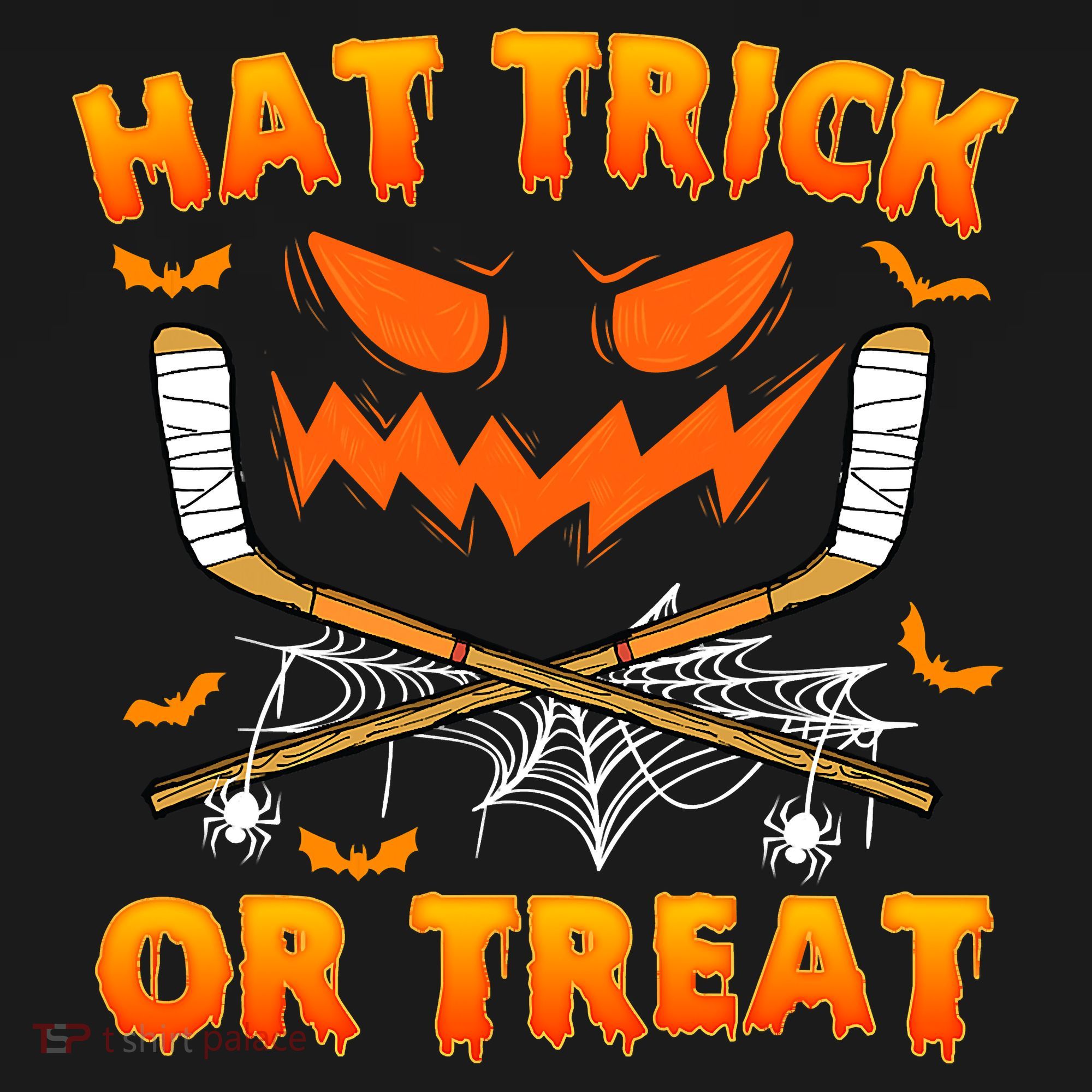 Hat Trick Or Treat Funny Ice Hockey Halloween Costume Player Women's Tank Top