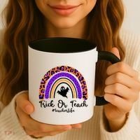 Halloween Trick Or Teach #Teacher Life Coffee Mug thumb 3