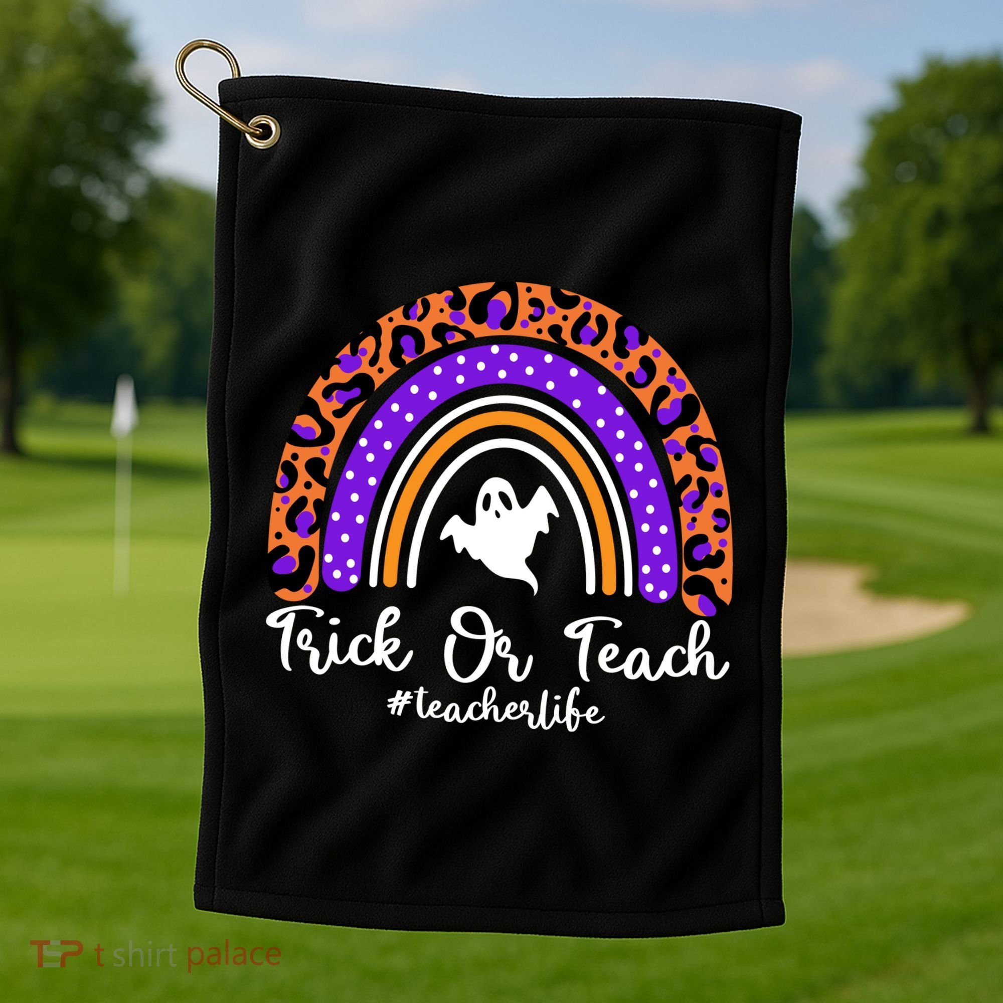Halloween Trick Or Teach #Teacher Life Golf Towel