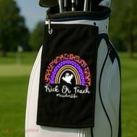 Halloween Trick Or Teach #Teacher Life Golf Towel thumb 2