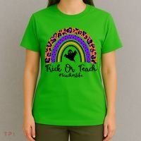 Halloween Trick Or Teach #Teacher Life T-Shirt thumb 4