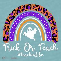 Halloween Trick Or Teach #Teacher Life Sueded Cloud Jersey T-Shirt thumb 2