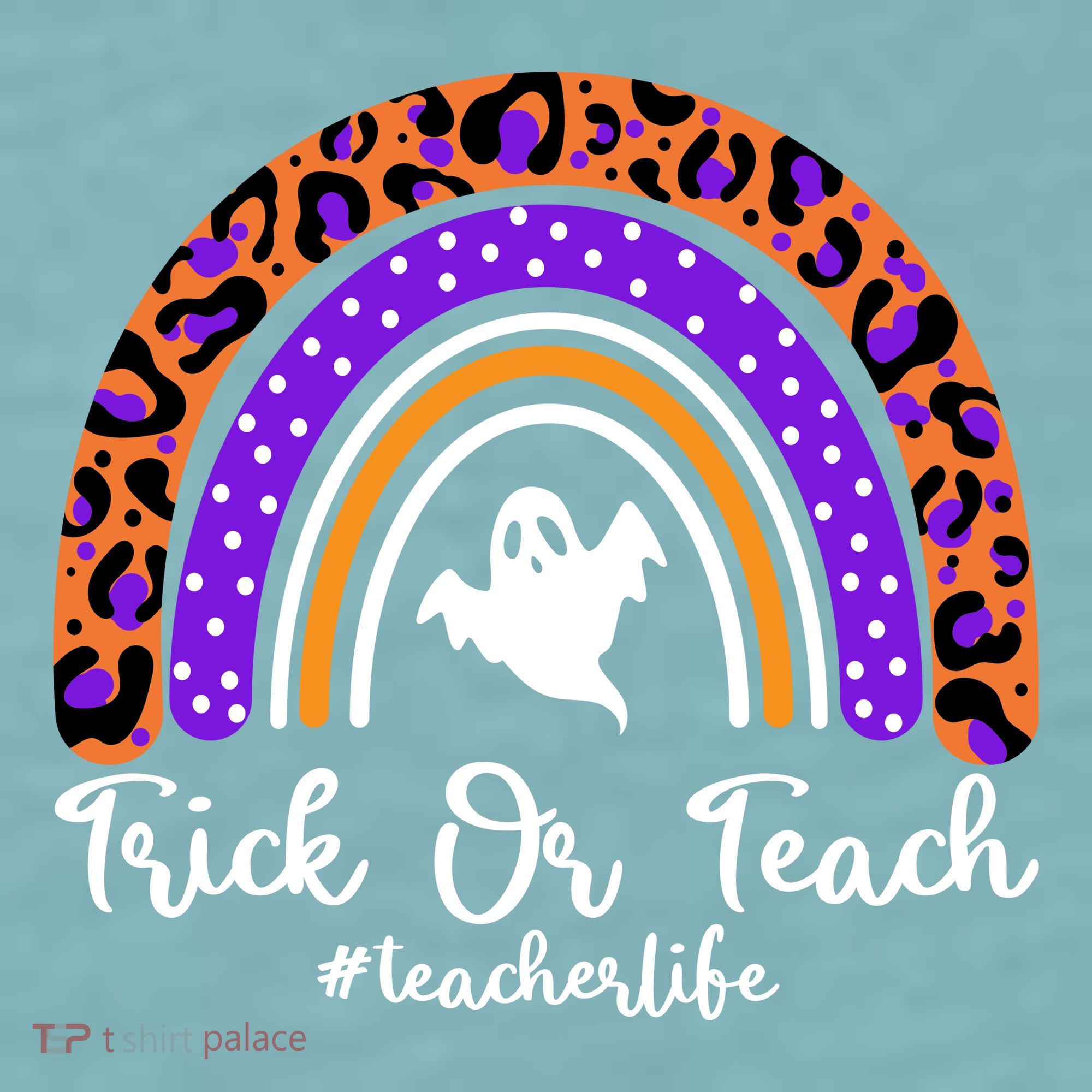 Halloween Trick Or Teach #Teacher Life Sueded Cloud Jersey T-Shirt
