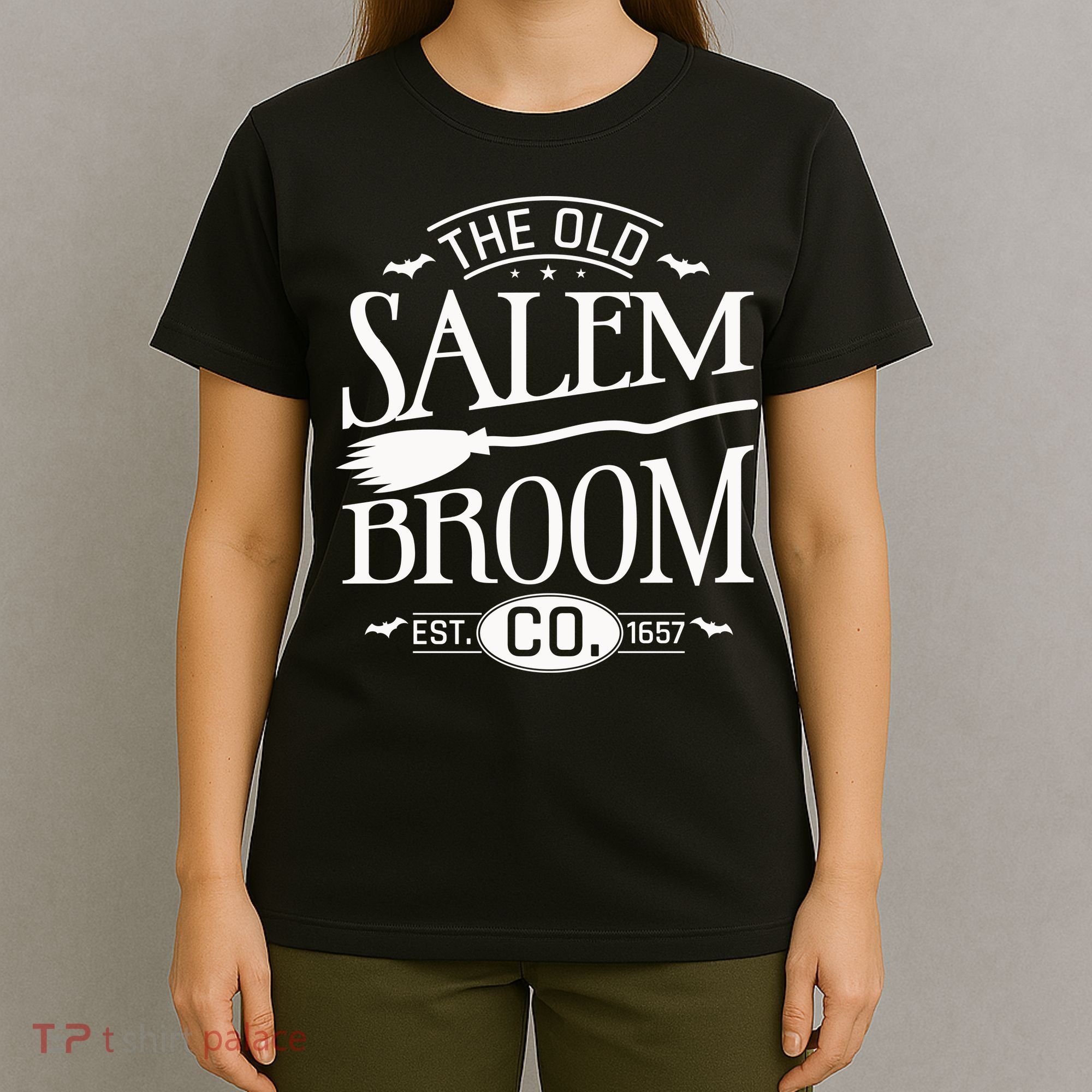 Halloween The Old Salem Broom Halloween Day T-Shirt