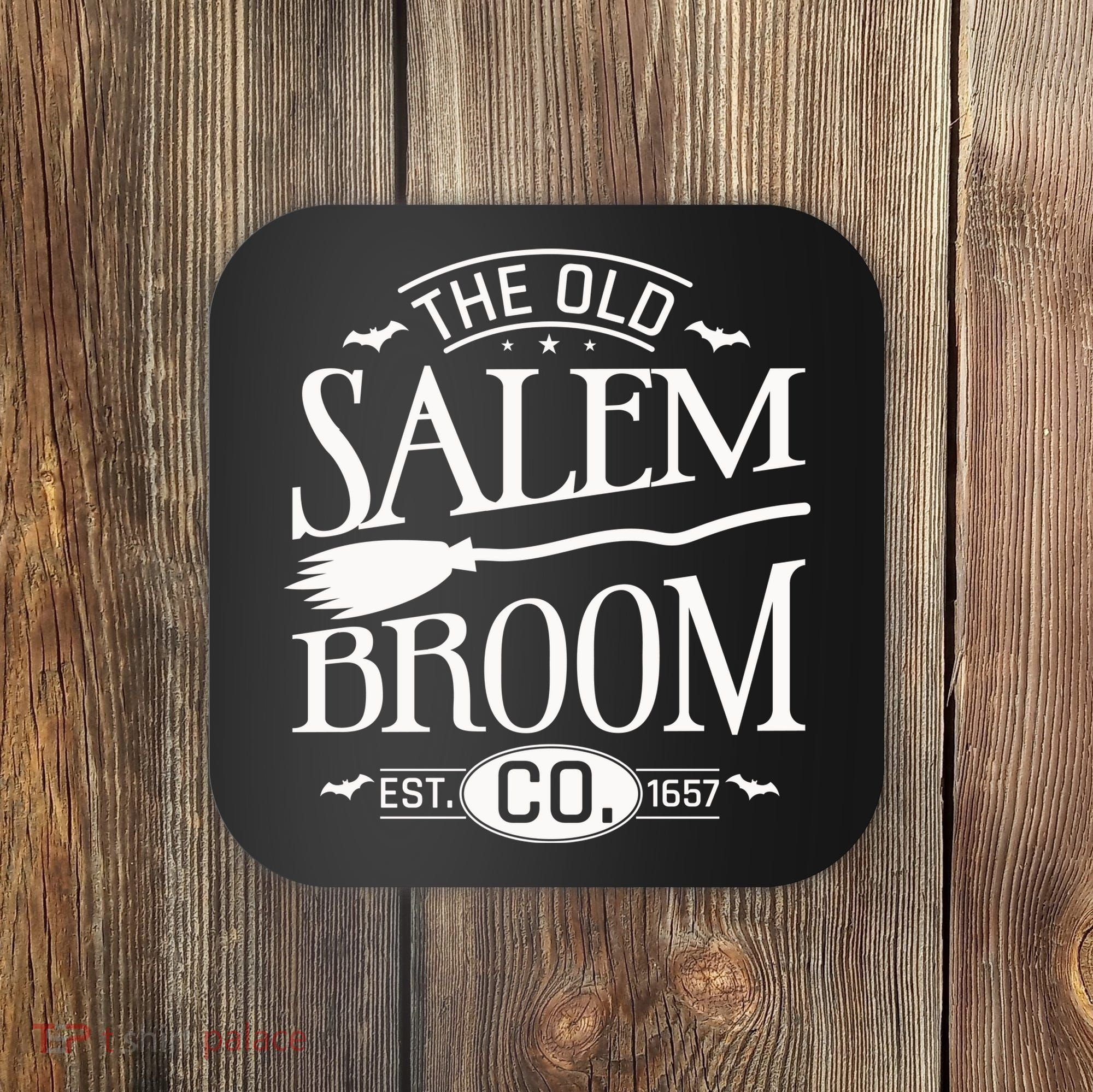 Halloween The Old Salem Broom Halloween Day Coaster
