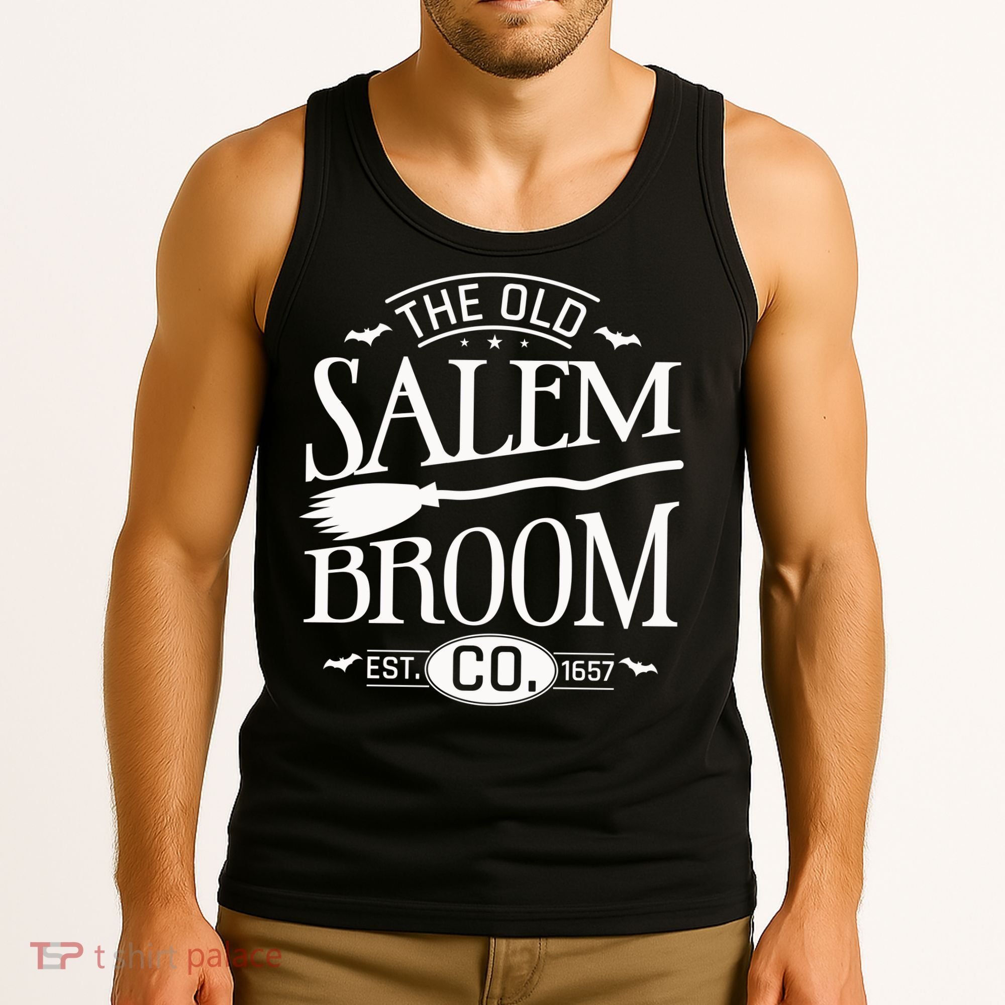 Halloween The Old Salem Broom Halloween Day Tank Top