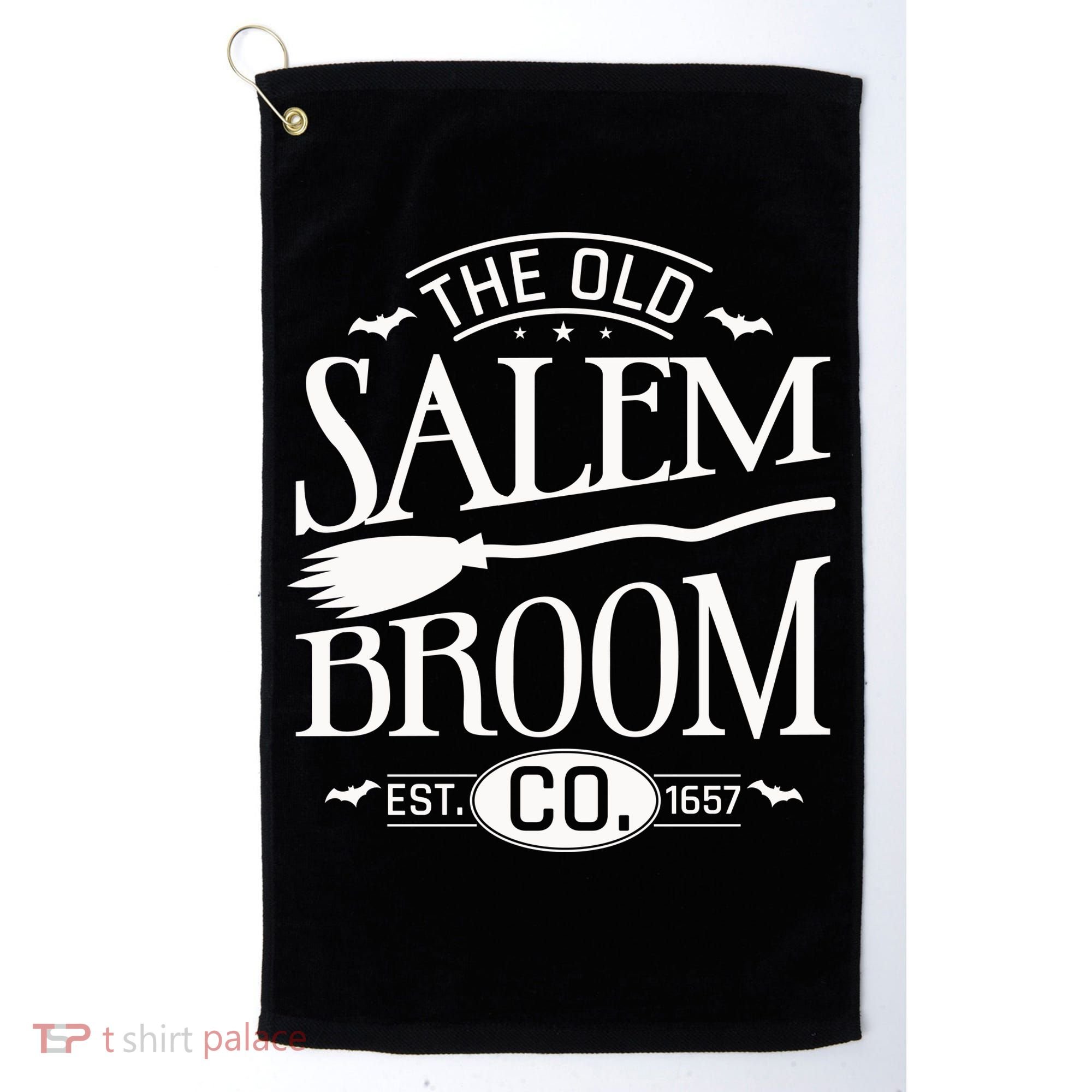 Halloween The Old Salem Broom Halloween Day Golf Towel