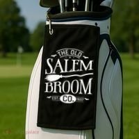 Halloween The Old Salem Broom Halloween Day Golf Towel thumb 2
