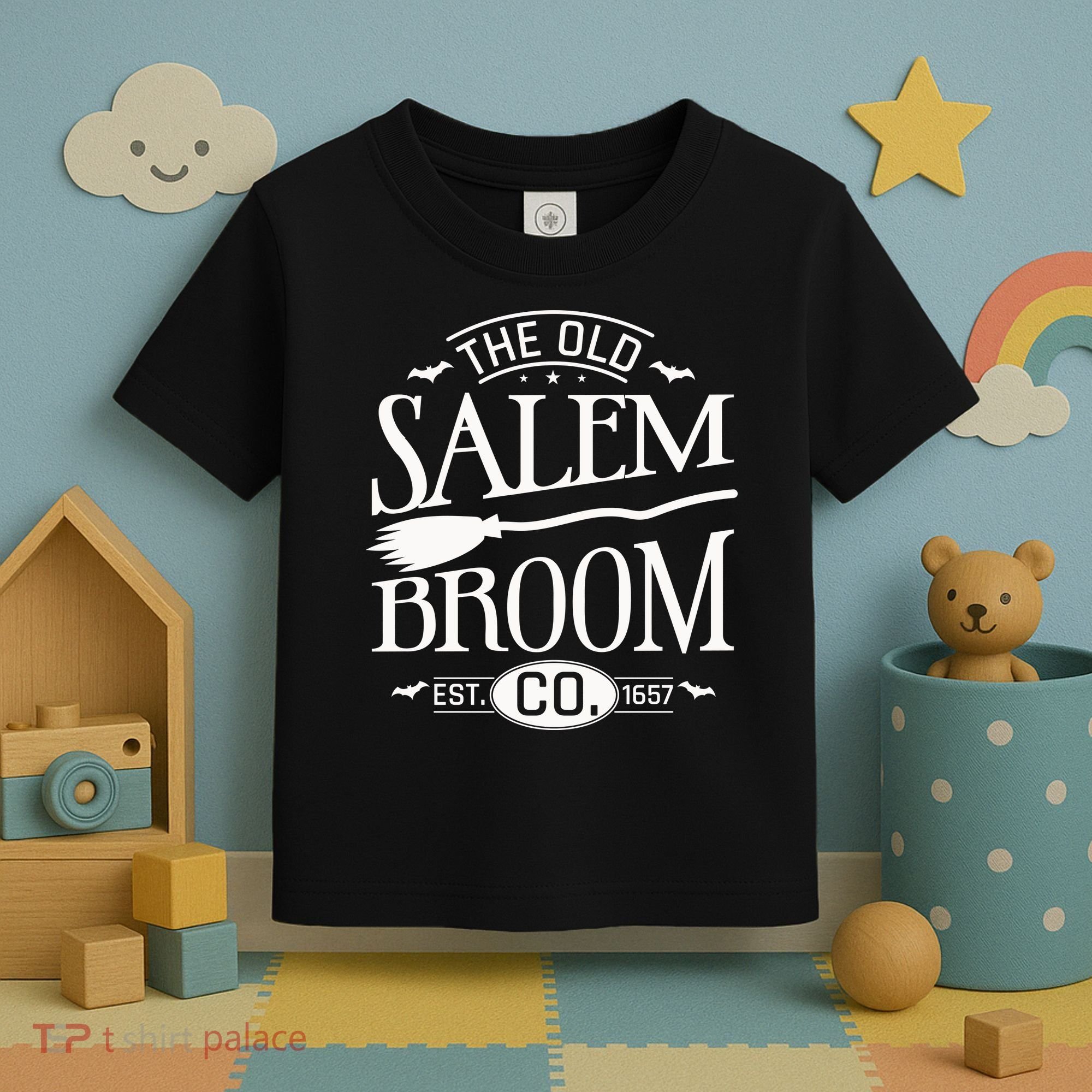 Halloween The Old Salem Broom Halloween Day Toddler T-Shirt