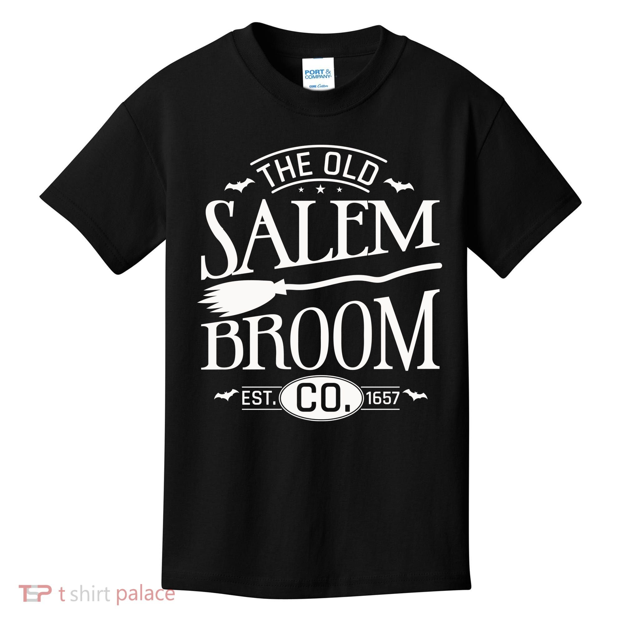Halloween The Old Salem Broom Halloween Day Kids T-Shirt