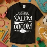 Halloween The Old Salem Broom Halloween Day Kids T-Shirt thumb 3