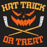 Hat Trick Or Treat Ice Hockey Halloween Boy Player Coach Beanie thumb 2