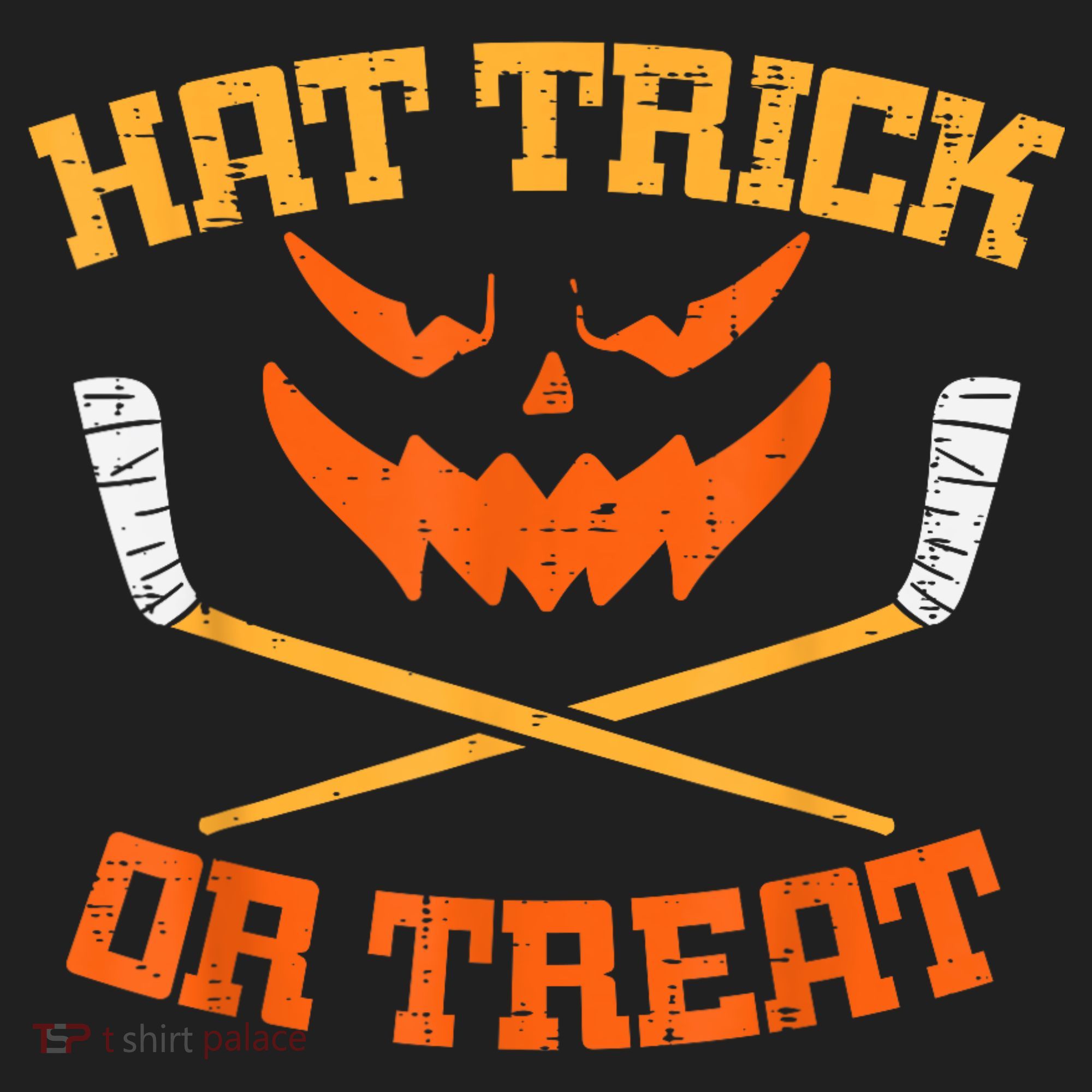 Hat Trick Or Treat Ice Hockey Halloween Boy Player Coach Beanie