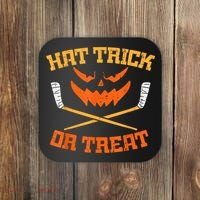 Hat Trick Or Treat Ice Hockey Halloween Boy Player Coach Coaster thumb 0