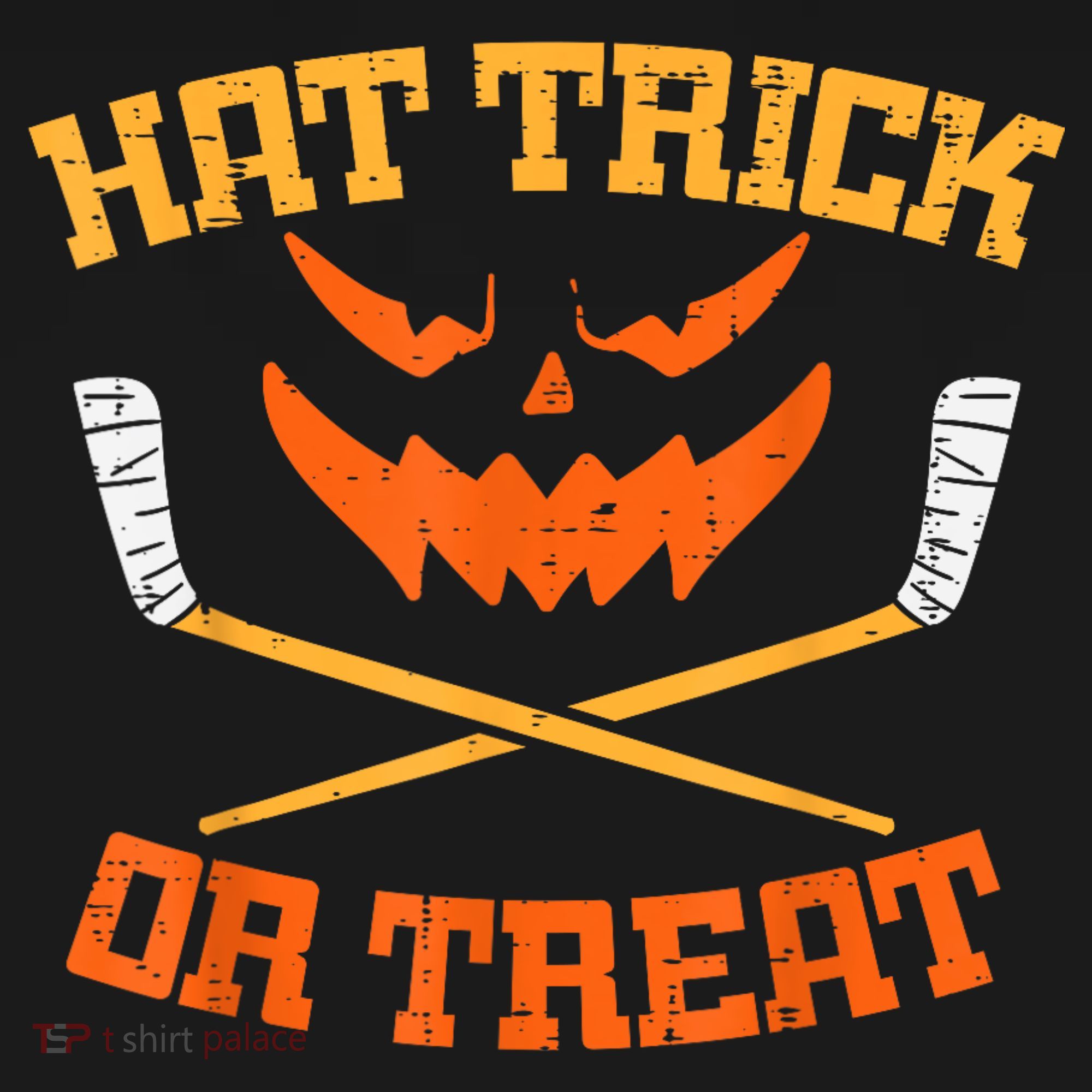 Hat Trick Or Treat Ice Hockey Halloween Boy Player Coach Women's Hoodie