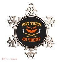 Hat Trick Or Treat Ice Hockey Halloween Boy Player Coach Ornament thumb 0