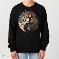 Harmonious Tree Of Life Yin Yang Black Women's Sweatshirt thumb 0