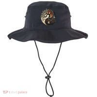 Harmonious Tree Of Life Yin Yang Black Bucket Hat thumb 0
