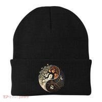 Harmonious Tree Of Life Yin Yang Black Beanie thumb 0