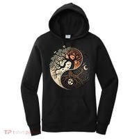 Harmonious Tree Of Life Yin Yang Black Women's Hoodie thumb 0