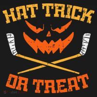 Hat Trick Or Treat Ice Hockey Halloween Boy Men Player Coach Visor thumb 3