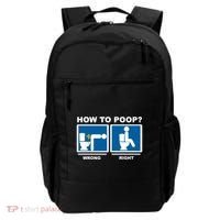 How To Poop Wrong Right Funny Meme Backpack thumb 0