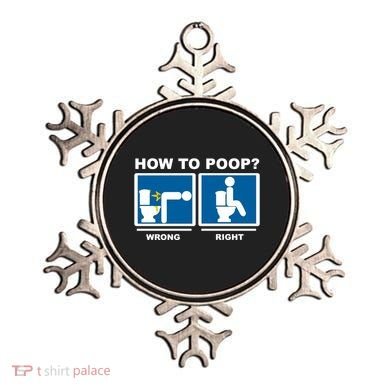 How To Poop Wrong Right Funny Meme Ornament