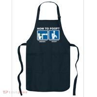 How To Poop Wrong Right Funny Meme Apron thumb 0