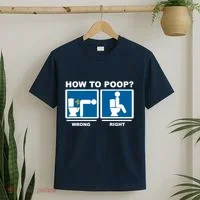 How To Poop Wrong Right Funny Meme T-Shirt thumb 2