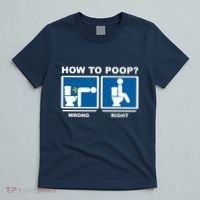 How To Poop Wrong Right Funny Meme T-Shirt thumb 5