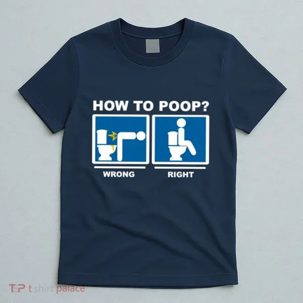 How To Poop Wrong Right Funny Meme T-Shirt