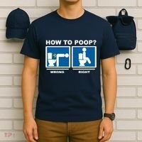 How To Poop Wrong Right Funny Meme T-Shirt thumb 6