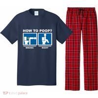 How To Poop Wrong Right Funny Meme Pajama Set thumb 0
