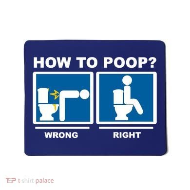 How To Poop Wrong Right Funny Meme Mousepad